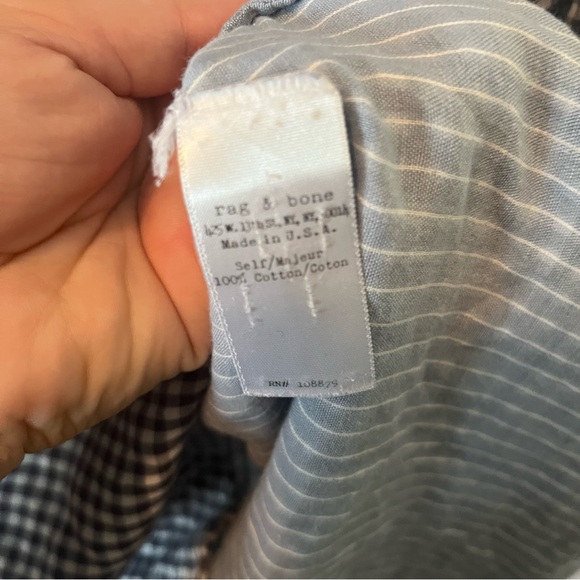 Rag & Bone Checkered Print Button Down Top - Picture 4 of 7